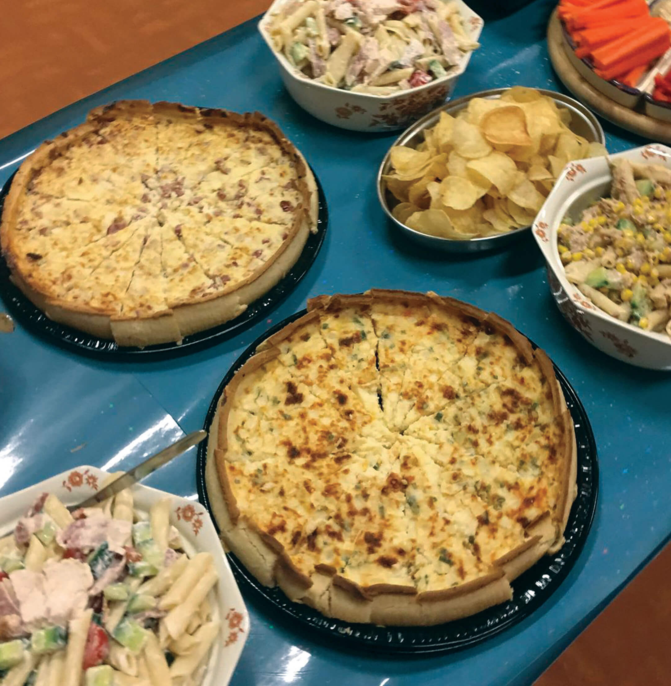 quiche and party buffet